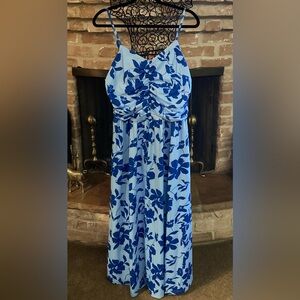 Annebouti Blue Floral Maxi Dress